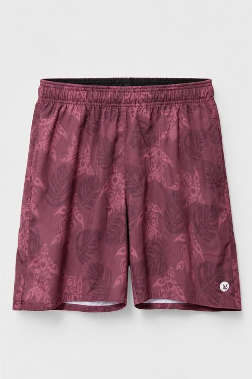 Short Estampado Tartaruga Vinho