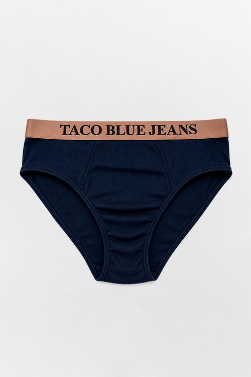 Kit Slip Taco Blue Jeans Azul Marinho/ Marrom/ Preto