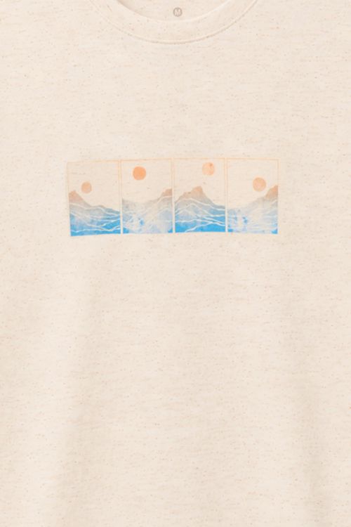T-Shirt Estampada Fases Da Lua Cru
