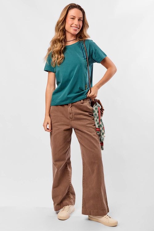 Blusa Básica Egípcia Premium Verde Escura