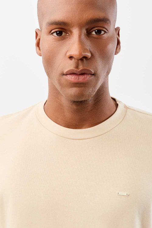 T-Shirt Básica Suedine Supima Off White