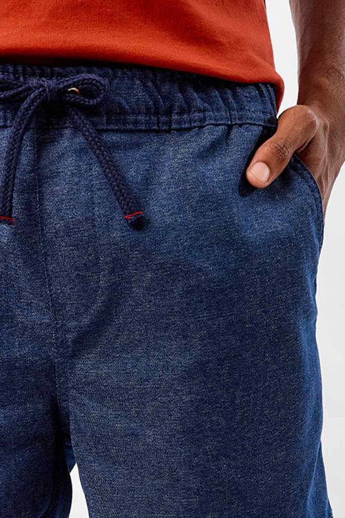 Short Liso Flex Jerry Azul Marinho