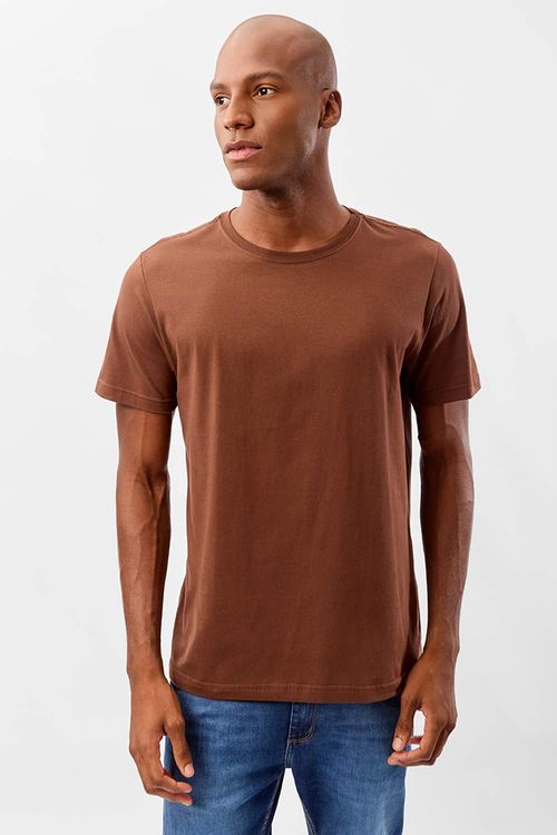 T-Shirt Básica Fit Marrom
