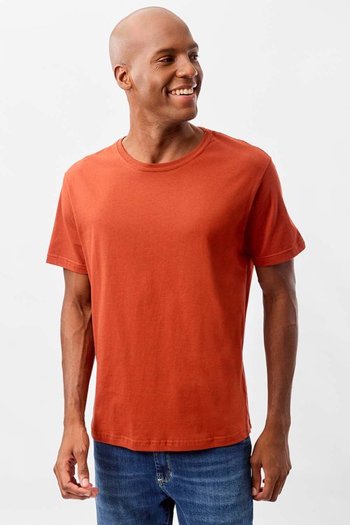 T-Shirt Básica Comfort Mescla Telha