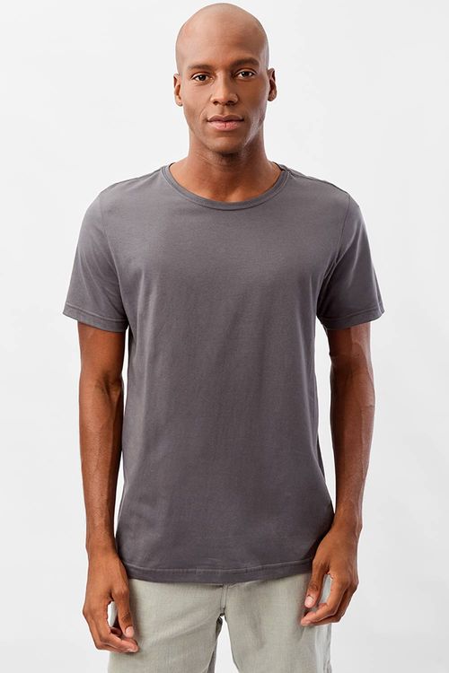 T-Shirt Básica Fit Chumbo