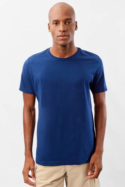 T-Shirt Básica Fit Azul Marinho