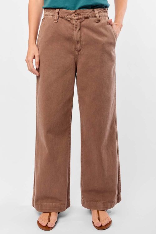 Calça Color Wide Leg Marrom