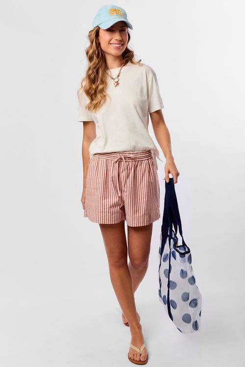 Blusa Básica Recorte Lateral Off White