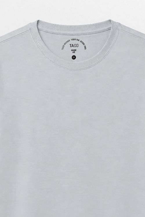 T-Shirt Básica Fit Cinza