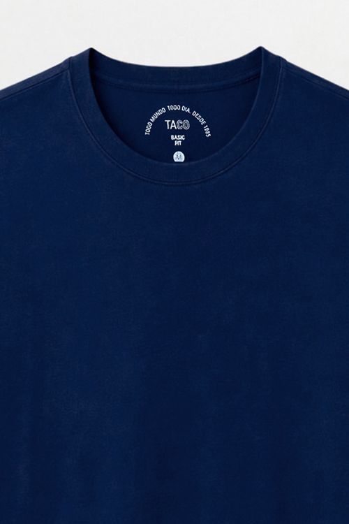 T-Shirt Básica Fit Azul Marinho