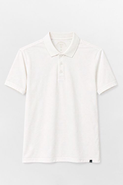 Polo Básica Fit Mescla Off White