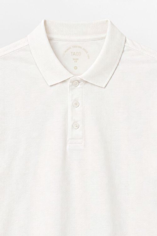 Polo Básica Fit Mescla Off White