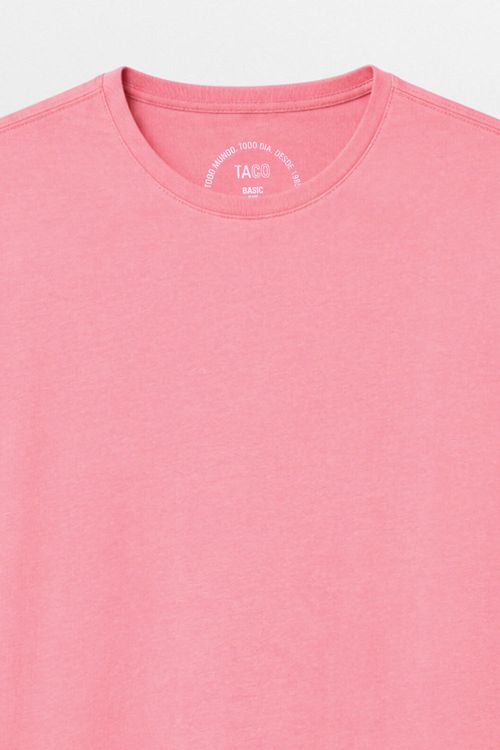 T-Shirt Básica Fit Rosa Escura