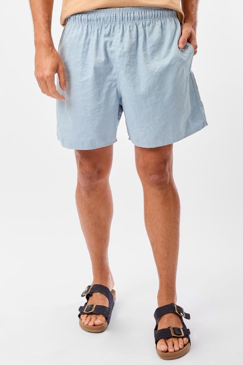Short Liso Cupro Azul Claro
