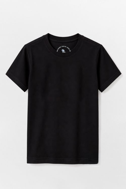 T-Shirt Infantil Básica Preta