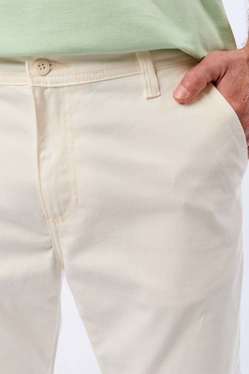 Calça Chino Flex Off White