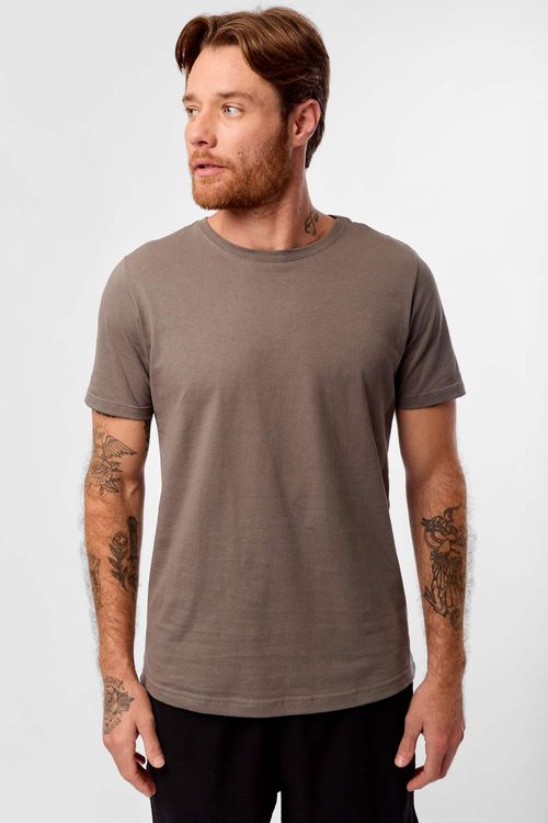 T-Shirt Básica Fit Chumbo