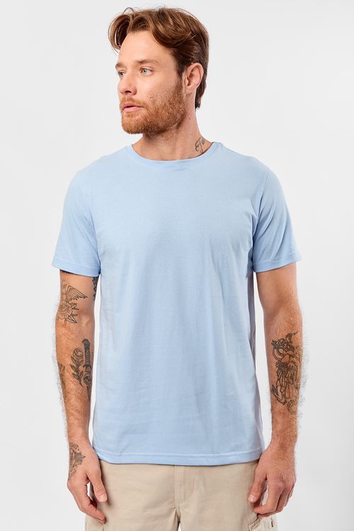 T-Shirt Básica Fit Azul Clara
