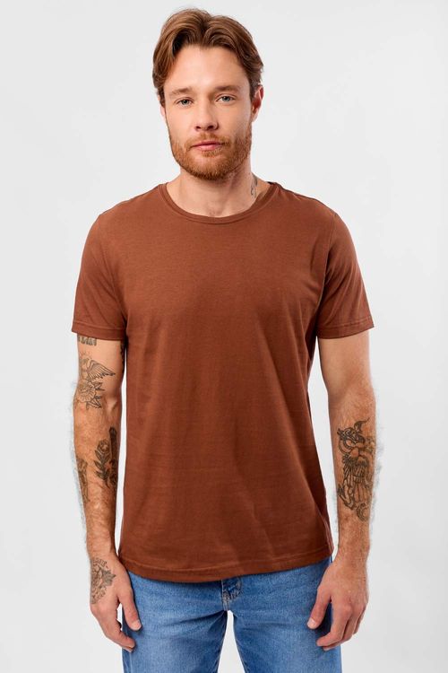 T-Shirt Básica Fit Marrom