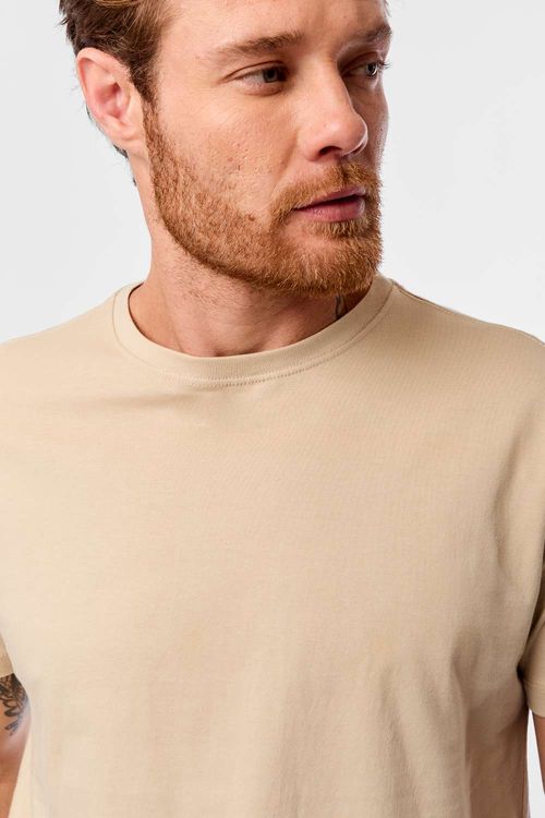 T-Shirt Básica Fit Khaki
