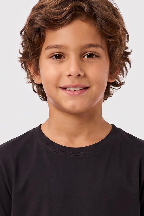 T-Shirt Infantil Básica Color Azul Clara