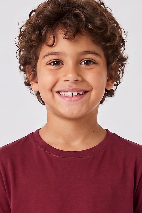 T-Shirt Infantil Básica Color Vinho
