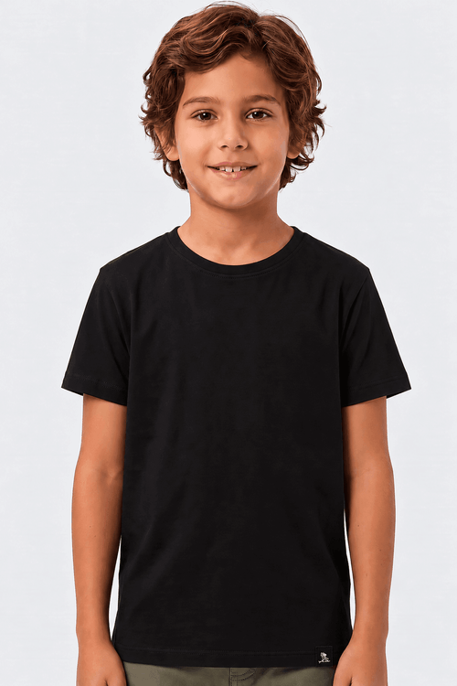 T-Shirt Infantil Básica Preta