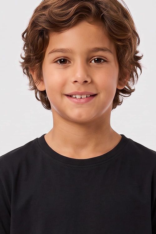 T-Shirt Infantil Básica Preta