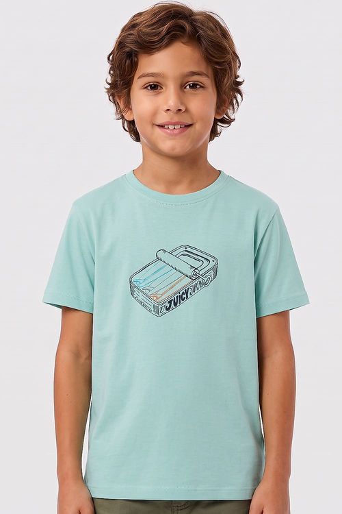 T-Shirt Infantil Surfing Verde Clara