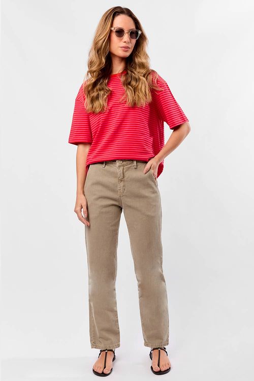 Calça Color Chino Estonada Verde