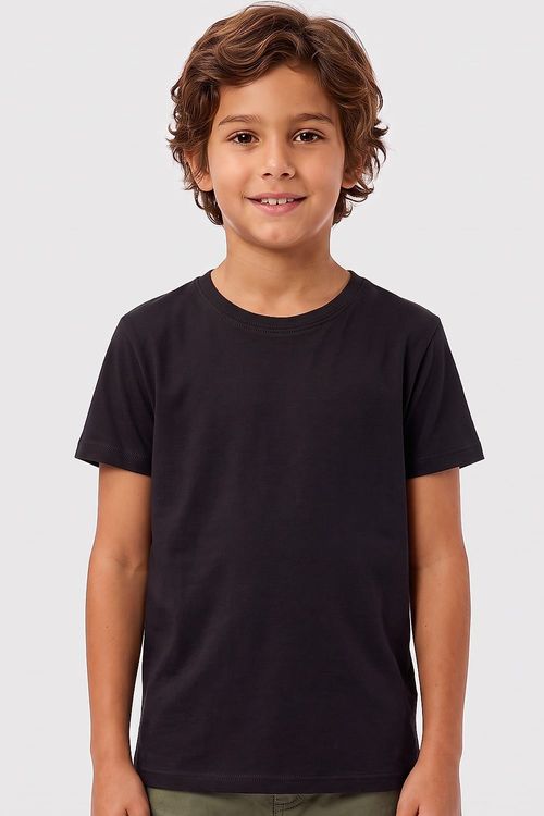 T-Shirt Infantil Básica Color Preta