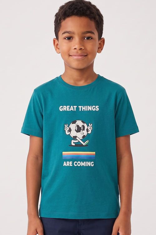 T-Shirt Infantil Estampada Verde