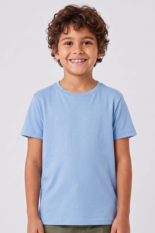 T-Shirt Infantil Básica Azul Clara