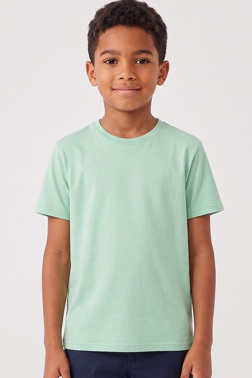 T-Shirt Infantil Básica Verde Clara