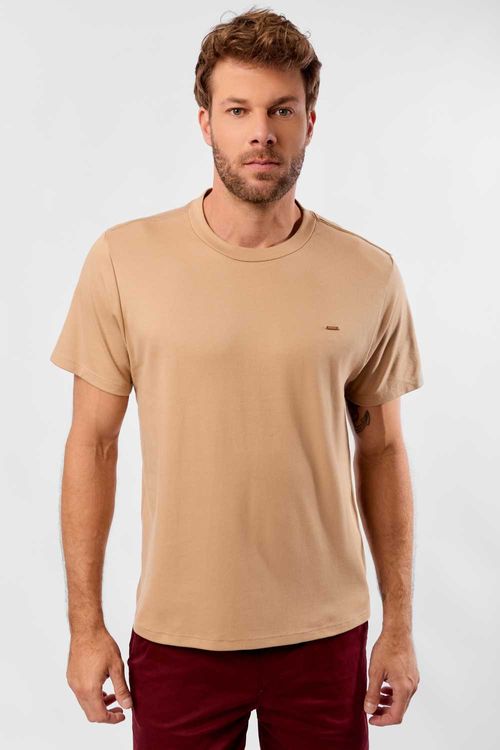 T-Shirt Básica Suedine Supima Khaki