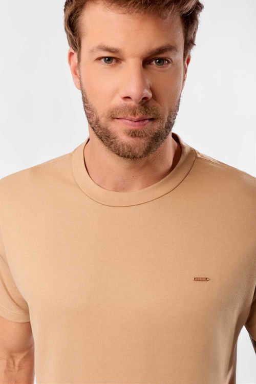 T-Shirt Básica Suedine Supima Khaki