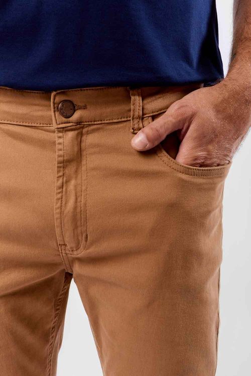 Calça Color Slim Khaki