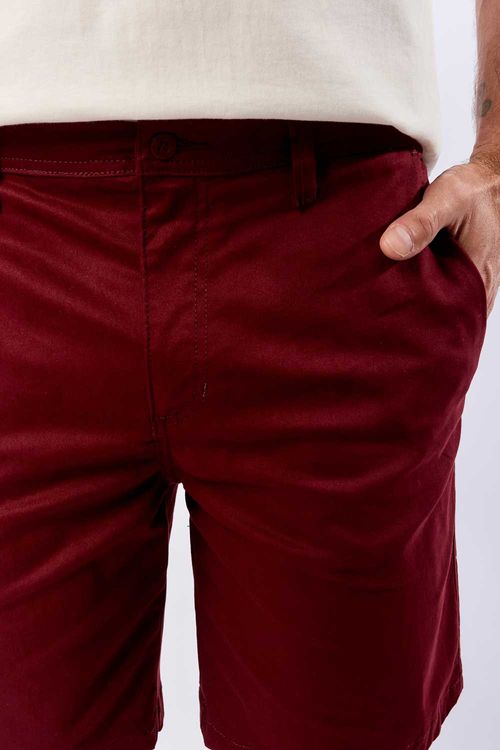Bermuda Chino Flex Vinho