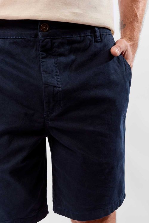 Bermuda Chino Flex Azul Marinho